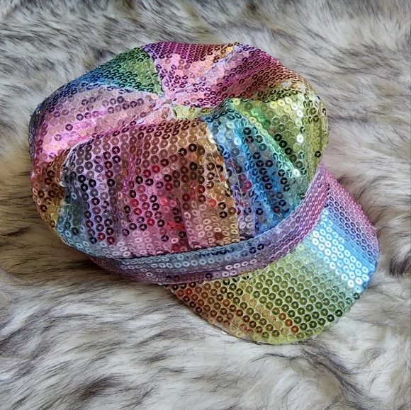Bonnet D'hiver Fille Justice Avec Pompon Multicolore, Taille Unique (One Size), Occasion